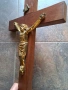 кръст разпятие Исус Христос дъб и бронз 32/3, снимка 6