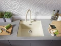 БЕж кухненска мивка за вграждане под плот Берген 60 Low 560x530 мм, снимка 4