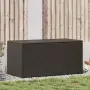 vidaXL Градински сандък за съхранение, полиратан, 100x50x50 см, кафяв, снимка 2