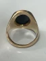 Златен пръстен 14 карата ръчна изработка с черен оникс, снимка 2