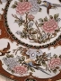 Красива японска чиния,украсена с цветя,птици и златни акценти -21 см, снимка 4