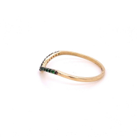 Златен дамски пръстен 0,89гр. размер:56 14кр. проба:585 модел:22111-6, снимка 3 - Пръстени - 44768655