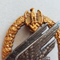 WW2-Немски знак парашутист Вермахт/злато сребро/, снимка 5 - Колекции - 41746052