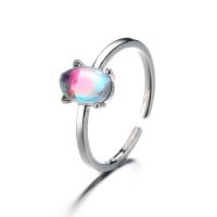 Дамски нежен пръстен с лунен камък, снимка 1 - Пръстени - 41864982