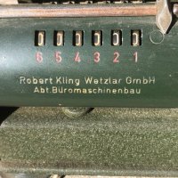 старинен механичен калкулатор/сметачна машина/ "Rokli" - Made in Germany, снимка 4 - Антикварни и старинни предмети - 42533440