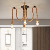 Висяща лампа полилей в индустриален Vintage стил тип октопод за бар ресторанта или дома офиса, снимка 4 - Лампи за таван - 42471369