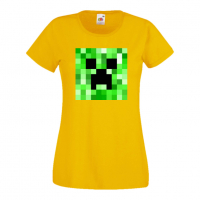 Дамска тениска Creeper Face 2 майнкрафт Minecraft,Игра,Забавление,подарък,Изненада,Рожден Ден., снимка 12 - Тениски - 36520628