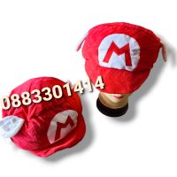 Плюшена шапка Супер Марио , снимка 3 - Шапки, шалове и ръкавици - 41856244