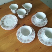 Порцеланов комплект чаши с чинийки за чай/кафе, снимка 4 - Сервизи - 41731226
