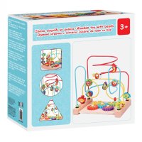 Образователна игра, 21x15.5x21 см, Дървена основа с цветни топчета, 3+ год, снимка 4 - Игри и пъзели - 40289421