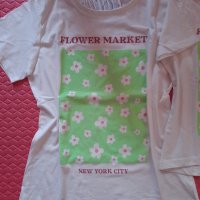  Тениски "Цветя" за мама и дъщеря!, снимка 3 - Тениски - 41388999