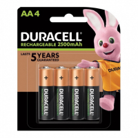 Презареждащи акумулаторни батерии Duracell 2500mAh AA 4бр, снимка 1 - Друга електроника - 36359615