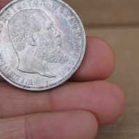 Сребърна монета Немски 5 марки 1900-та година, снимка 6 - Нумизматика и бонистика - 44792654