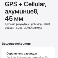 ГАРАНЦИОНЕН!!! Смарт часовник Apple Watch 8, 45 мм, Cell, Midnight, снимка 8 - Смарт часовници - 44348638