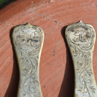 Възрожденски лъжици сачан сребро, снимка 2 - Антикварни и старинни предмети - 44716226