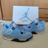 Nike Air Jordan 4 Retro University Blue Unc размер 44 номер нови обувки Кецове оригинални , снимка 1 - Кецове - 39029199