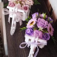 Колела със сапунени цветя , снимка 2 - Подаръци за жени - 40282902