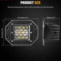 2 БРОЯ х 96W LED Фарове за вграждане + Окабеляване с бутон, снимка 2 - Аксесоари и консумативи - 41954244