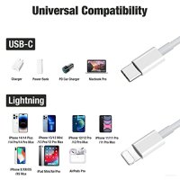 Нови 2 броя 20W Кабел за бързо зареждане на iPhone USB C Айфон, снимка 7 - Аксесоари за Apple - 42203010