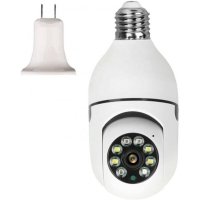 ВЪРТЯЩА СЕ WIFI КАМЕРА ЗА ФАСУНГА FULL HD, 360°, снимка 3 - IP камери - 41440984