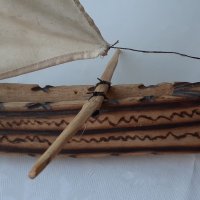 Дървена лодка с платна за декорация, морски декор, модел, макет, снимка 8 - Други - 40920601