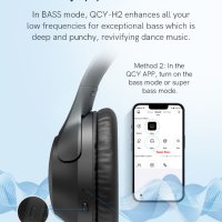 Безжични слушалки QCY H2 , Bluetooth 5.3, 60 ч. възпроизвеждане, Bass и ,EQ APP , снимка 8 - Bluetooth слушалки - 40549359