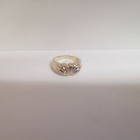 Златен пръстен бяло и жълто комбинация 1, снимка 7 - Пръстени - 39127559