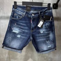 Мъжки къси дънки висок клас Dsquared , снимка 4 - Дънки - 40239626