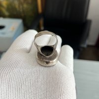 Голям сребърен пръстен с черен оникс. №4514, снимка 6 - Колекции - 42124726