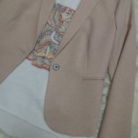 Вталено сако в цвят крем с едно копче, снимка 2 - Сака - 41082838