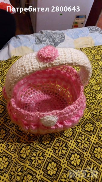 Плетена кошница ръчно изработена , снимка 1