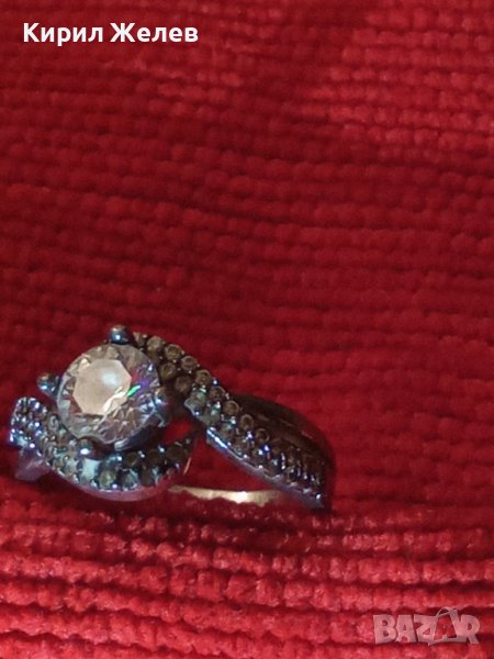 ПРЕКРАСЕН СРЕБЪРЕН АРТ ПРЪСТЕН СРЕБРО 925 с ЮВЕЛИРНО ФАСЕТИРАНИ КАМЪНИ ЦИРКОН 32500, снимка 1