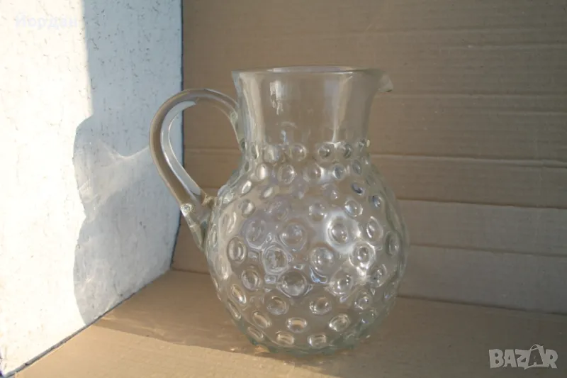 Стара стъклена кана 1930-та година /1,5 литра/, снимка 1