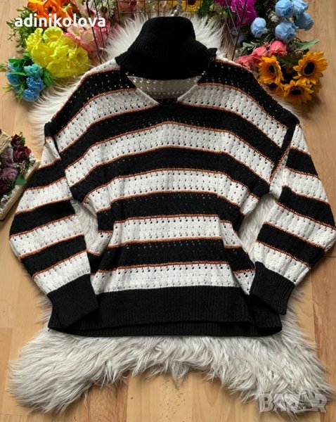 Трицветен пуловер, снимка 1