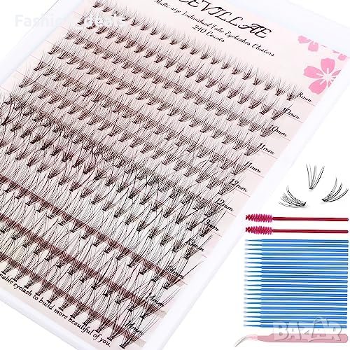 Нови 240 броя Индивидуални клъстерни мигли Изкуствени Мигли Жени Поддръжка, снимка 1