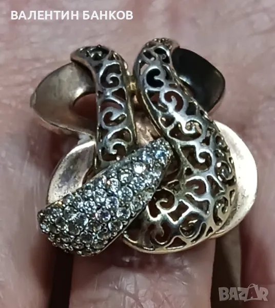 Сребърни дамски пръстени с камъни, снимка 1