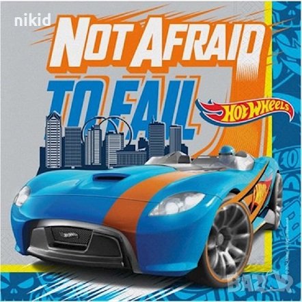 Hot Wheels Хот Уилс 8 бр парти салфетки рожден ден , снимка 1