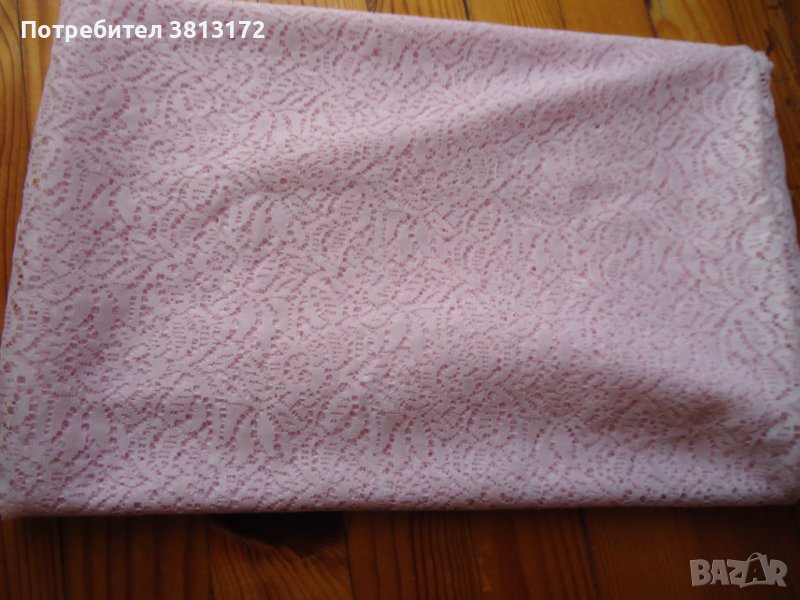 розова дантела плат, снимка 1