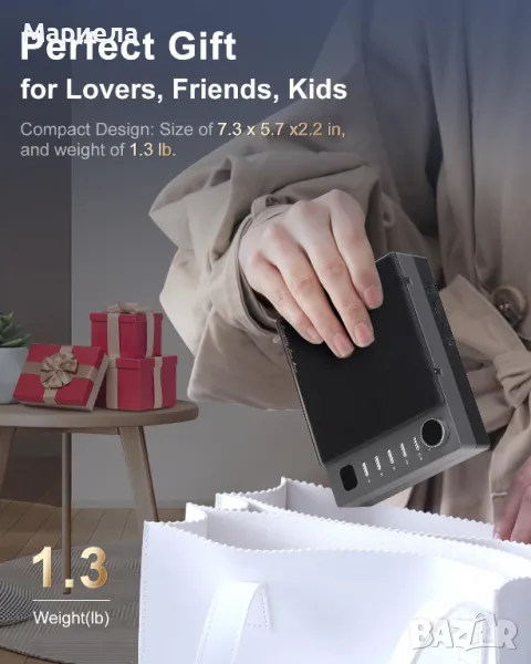 Портативен CD плейър / Преносим CD плейър с Bluetooth,FM,USB, снимка 1