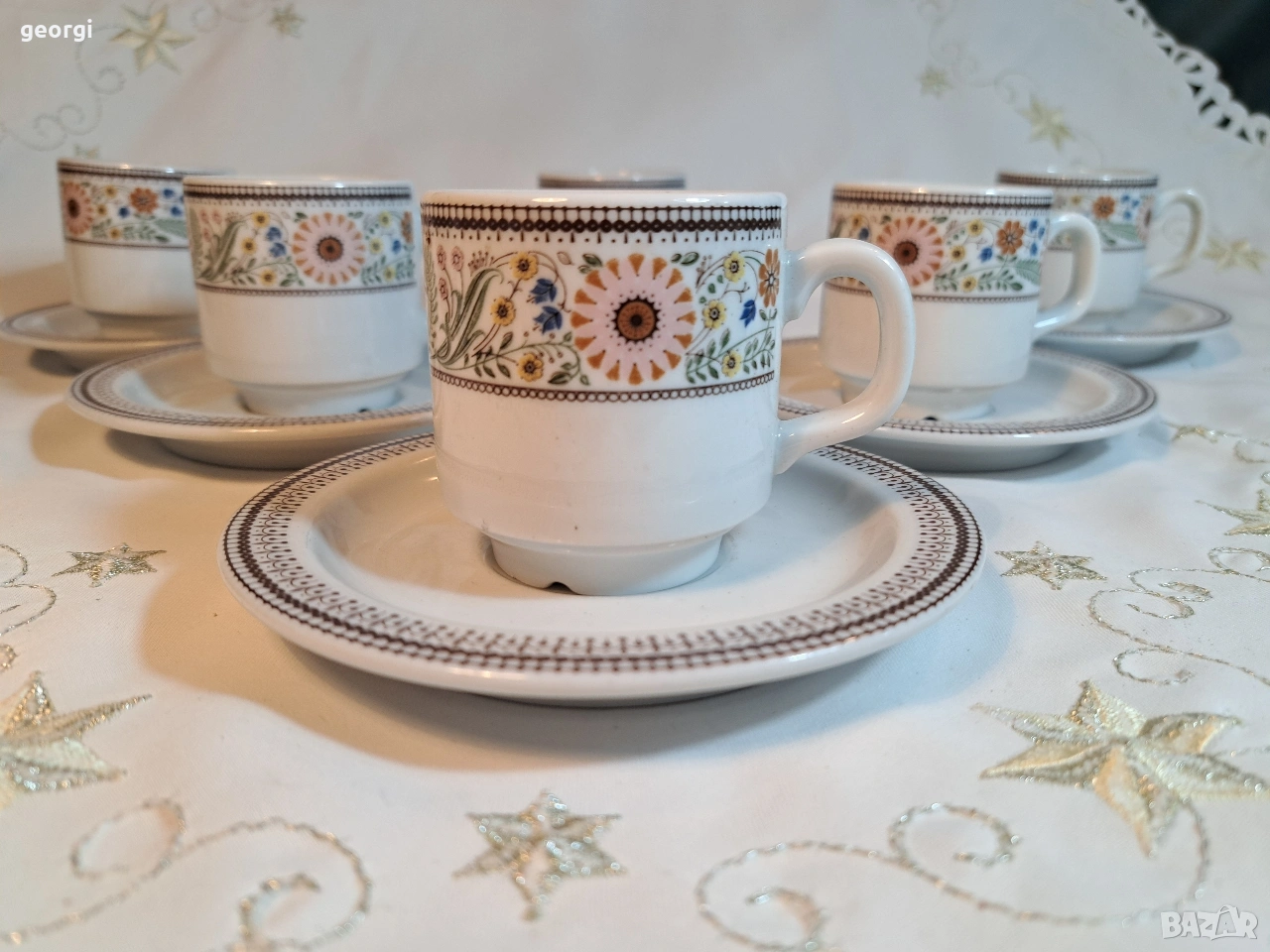 холандски порцеланов сервиз за кафе Royal Mosa 31/5, снимка 1