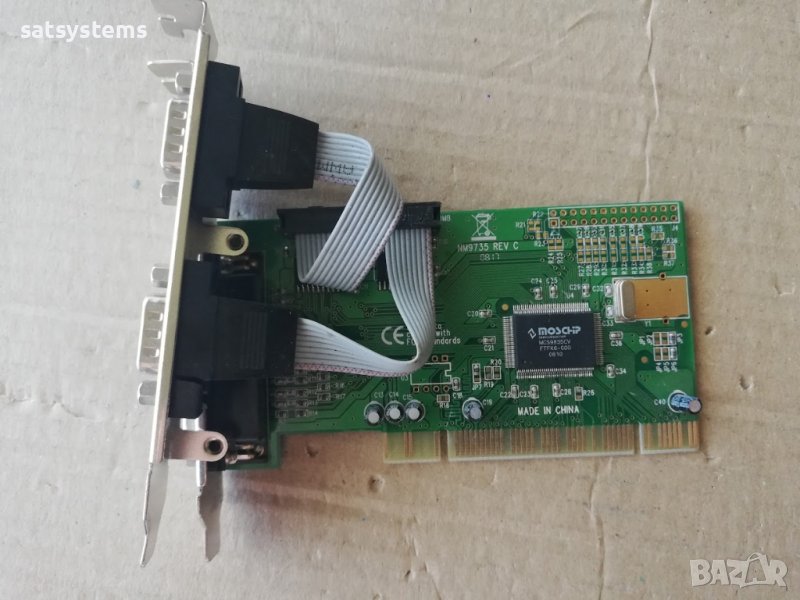  PCI Controller Card MosChip NM9735 2 x Serial RS-232 + 1 x Parallel IEEE1284, снимка 1