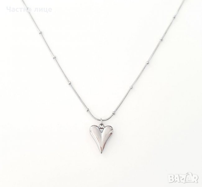 Колие от медицинска стомана сърце, снимка 1