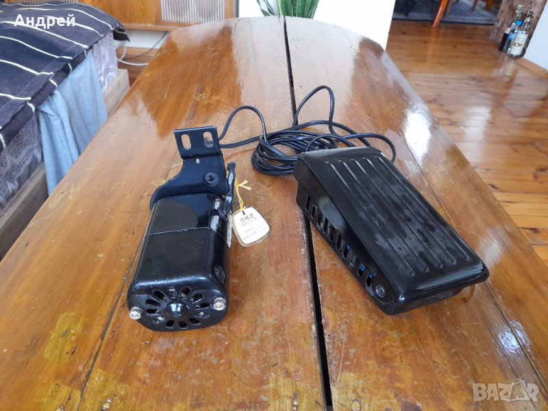 Стар комплект Моторче и Педал за шевна машина #3, снимка 1