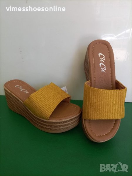 Дамски чехли-платформа CUCU XN35, снимка 1