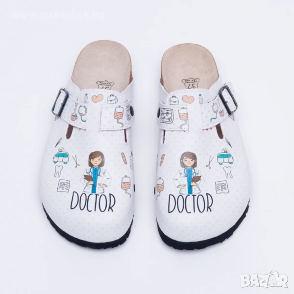 🥁 Намаление - Ортопедични чехли със стелка от естествен велур | Марка Tuasolea, снимка 1