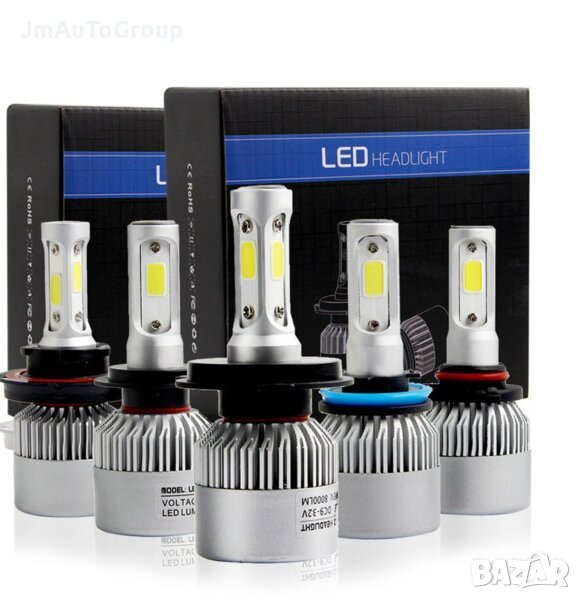 COB HIGH Усилени S2 LED крушки 72W 6500K, 2 броя лед в комплект, 12V/24V, снимка 1