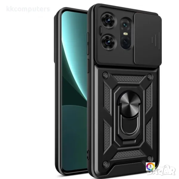 Motorola Edge 50 Pro 5G Удароустойчив Ring Holder/Lens Protector Калъф и Протектор, снимка 1