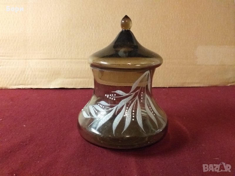 Руска стъклена купа цветно стъкло, снимка 1