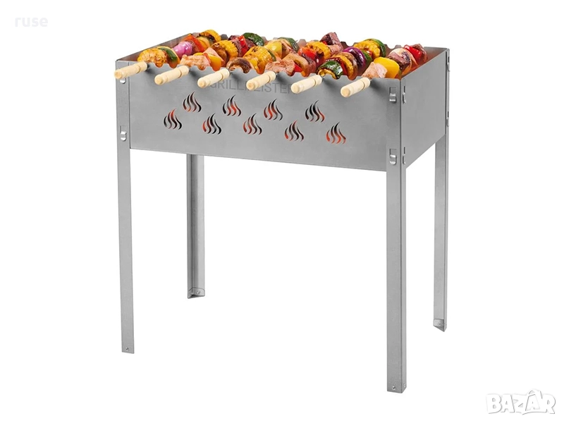 НОВ! Грил на дървени въглища за шишчета, снимка 1