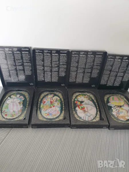 4бр Rosenthal Studio-Line Nutcracker/Розентал Бавария немска колекционерска стъклена картина-пано, снимка 1